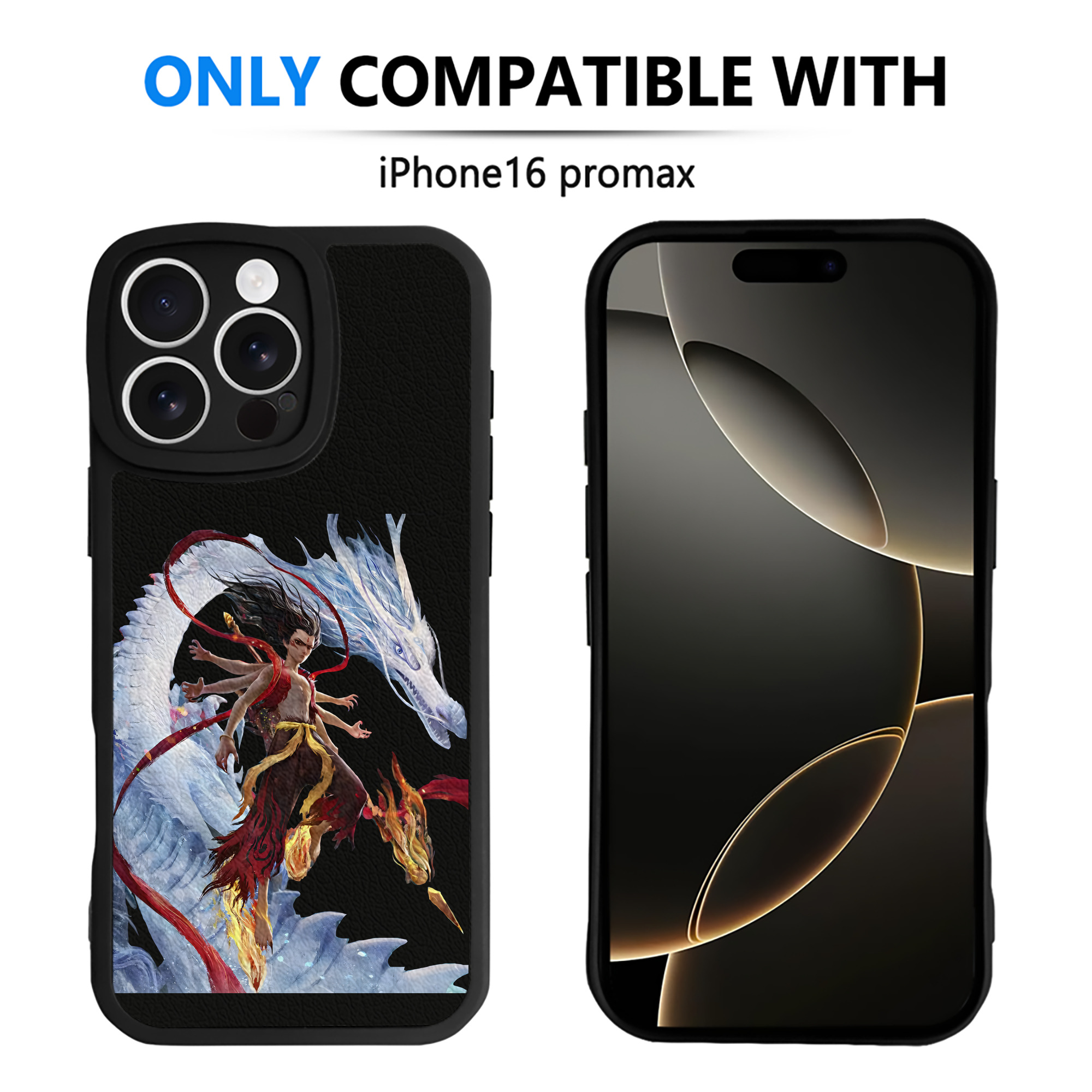（画像用） Ne Zha 2 ナタ 魔童の大暴れ 【iPhone 16シリーズ対応】シリコンスマホケース（レザー調） 材質：シリコン
